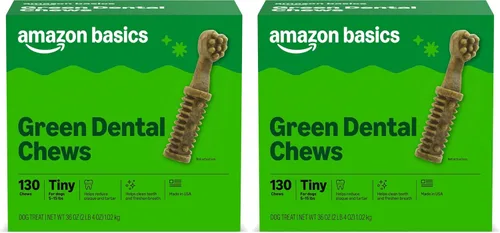 Vista 13 de Marca Amazon – Wag Golosinas Dentales para Perros para ayudar a limpiar los dientes y refrescar el aliento, pequeñas, sin sabor, 2.25 libras, 60
