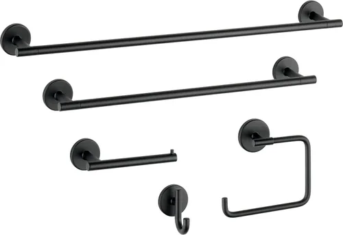 Vista 4 de Delta Trinsic Collection - Accesorios de baño negro mate (75935-BL + 75950-BL)