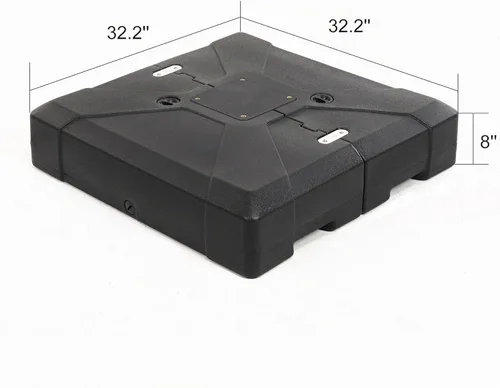 Vista 5 de PURPLE LEAF DY1100 Base de sombrilla para patio, cuadrada, rellena de arena y agua, 32.2" X 32.2" Heavy-Duty 220 LBS Fillable Base, Durable