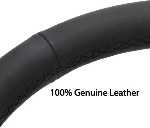 Vista 7 de Volante universal de carreras de 6 pernos 320mm 12.5" de cuero genuino negro con agarre, marco de aluminio, volante deportivo de llanta profunda