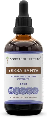 Vista 7 de Secrets of the Tribe Yerba Santa Tintura Extracto sin alcohol, Yerba Santa silvestre (Eriodictyon Californicum) Hoja seca (2 onzas líquidas)