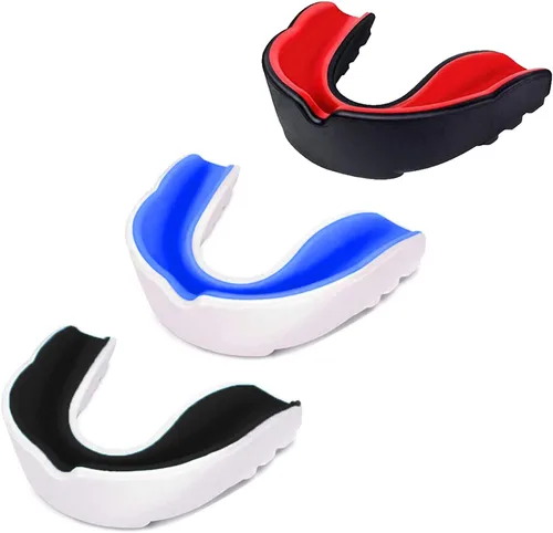 Vista 10 de Paquete de 3 protectores bucales para niños y jóvenes, protectores bucales para boquilla para niños y jóvenes, para MMA, boxeo, rugby, kickboxing