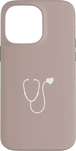 Vista 21 de Pink Taupe - Funda con estetoscopio de corazón para enfermera o doctor para iPhone 17