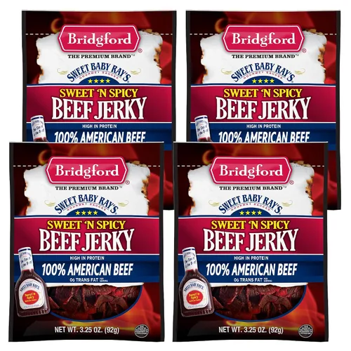 Vista 20 de Bridgford Bocadillos de carne de res de 4 onzas, paquete de 3 – Snacks listos para comer para aperitivos sobre la marcha – Snacks de carne sin