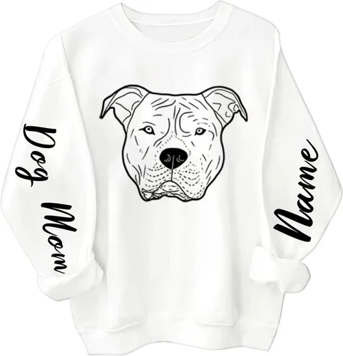 Vista 5 de Regalos personalizados para amantes de los perros, sudadera de perro para mujer, camisas de mamá para mujer