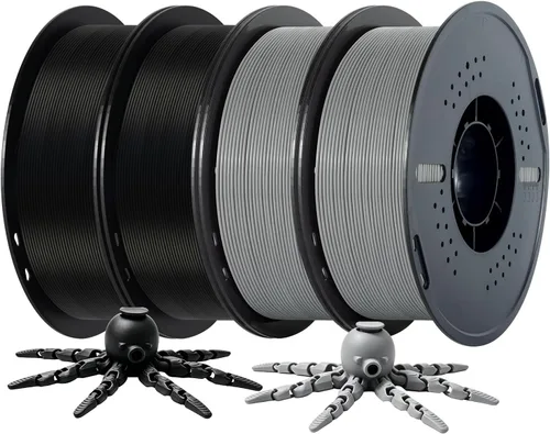Vista 32 de Kingroon PLA - Filamento para impresora 3D, 10 carretes, precisión dimensional de +/- 0.02 mm, carrete de 10 kg (22 libras), 1.75 mm, 5 negro + 5