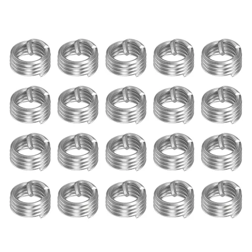 Vista 10 de HARFINGTON 20pcs Insertos de rosca de alambre M3 x 0.5 1D 304 Acero inoxidable helicoidal alambre en espiral roscado manga