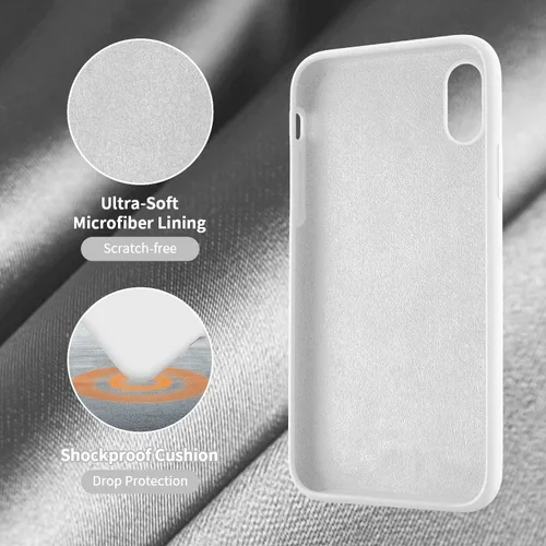 Vista 5 de Cordking - Carcasas para iPhone XR, de silicona muy delgada, a prueba de golpes, con forro de microfibra suave a prueba de rayones, de 6.1 pulgadas