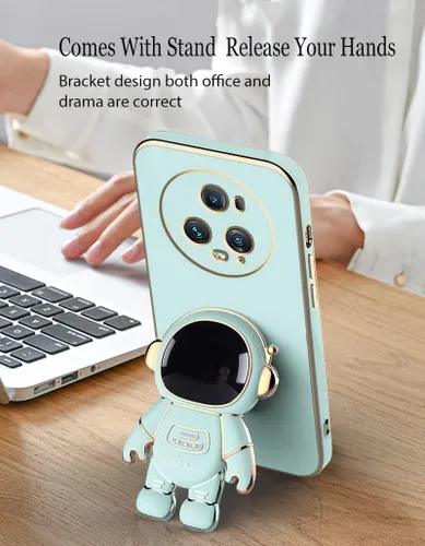 Vista 4 de Compatible con Honor Magic 5 Pro Funda con chapado creativo de astronauta de dibujos animados rosa, para Honor Magic 5 Pro, funda de silicona a