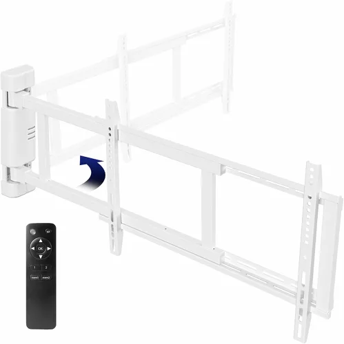 Vista 10 de VIVO Soporte de pared eléctrico de acero de perfil bajo para pantallas de plasma LCD LED de 32 a 75 pulgadas, soporte motorizado para TV con giro