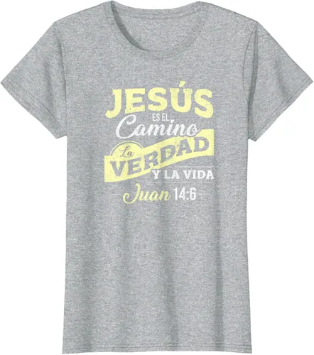 Vista 23 de Camisas de la Biblia de Jesus para los Cristianos Camiseta Española Negro
