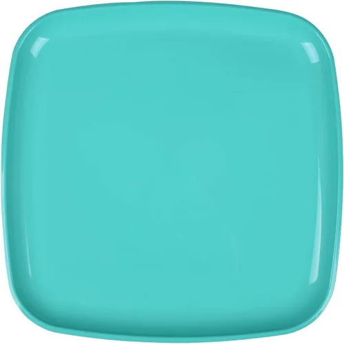 Vista 2 de Mintra Home - Platos reutilizables para servir (verde azulado, cuadrado, 2 unidades (14 pulgadas)
