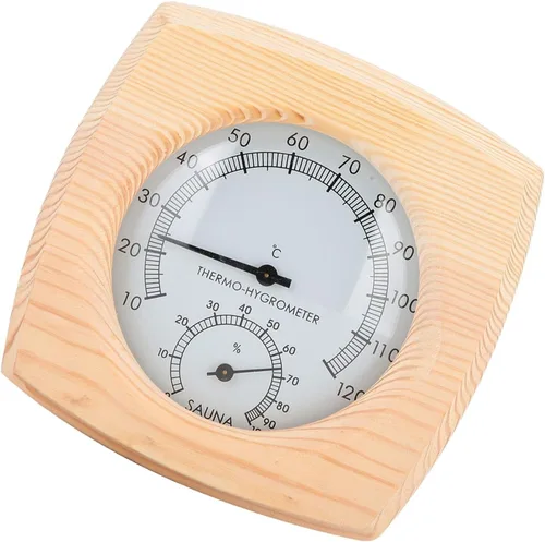 Vista 4 de Termómetro e higrómetro de sauna – Temperatura de madera humedad con pantalla de estado de humedad en tiempo real, diseño a prueba de explosiones