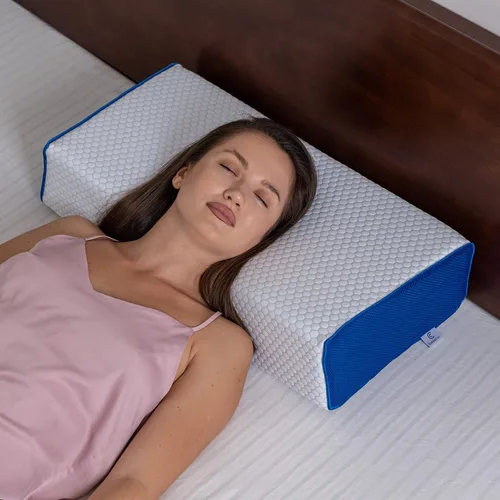 Vista 8 de Almohada cúbica para personas que duermen de lado, altura ajustable de 4 a 5 pulgadas, espuma viscoelástica refrescante, almohada cervical