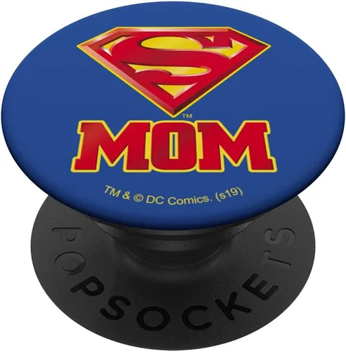 Vista 6 de Superman Super Mom Shield Logo PopSockets MagSafe PopGrip para iPhone