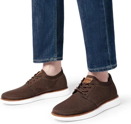 Vista 8 de Bruno Marc Zapatillas de malla para hombre Oxfords ligeras