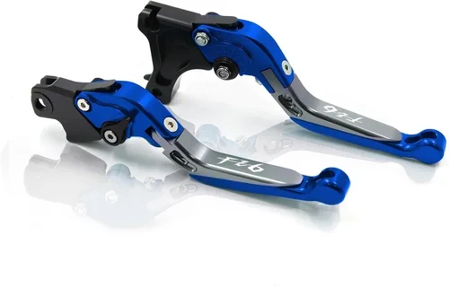Vista 16 de Palanca de freno de embrague plegable ajustable para motocicleta para Yamaha FZ6 FZ 6 FAZER 2004 2010 XJ6 FZ6R 2009 2020 FZ8 2011 2015 (color : 1)