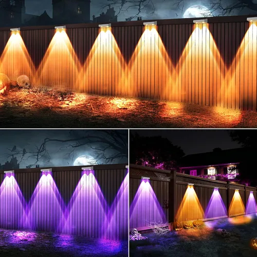 Vista 2 de Brizled Luces de valla de Halloween alimentadas por energía solar, paquete