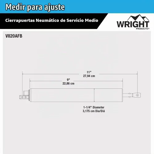 Vista 6 de Wright Products Cierre neumático para puerta de tormenta – Ajustable, cierre suave con arandela de retención abierta (Transicional, Bronce)