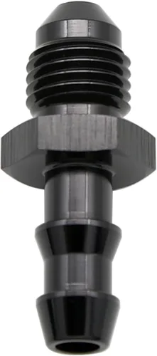 Vista 4 de Negro recto aluminio 4AN macho Flare a 1/4 "(6.3mm) Barb Push Hose Barb Fitting Adapter