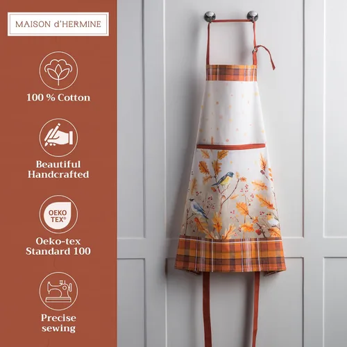 Vista 1035 de Maison d' Hermine Delantales para mujer con bolsillo, 100% algodón (27.50 x 31.50 pulgadas)