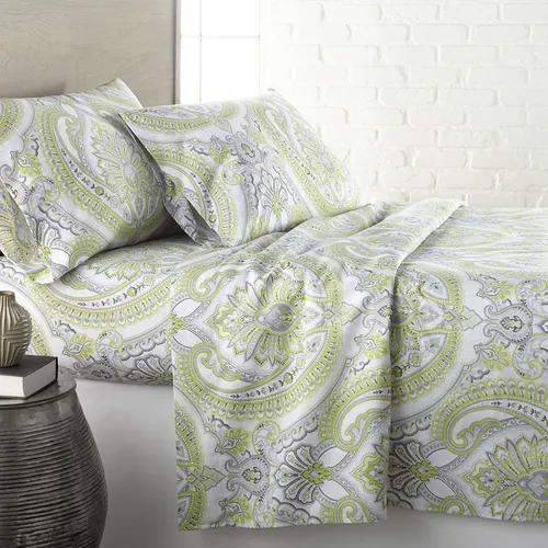 Vista 224 de Southshore Fine Living, Inc. Colección Winter Brush, juego de sábanas de 3 piezas para cama individual, sábana bajera con bolsillo profundo de 14