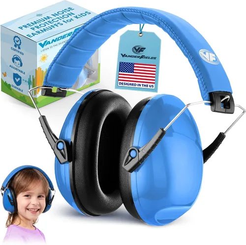 Vista 14 de Kids Noise Canceling Headphones - 33 dB (2K Hz) - Ear Protection Earmuffs Negro