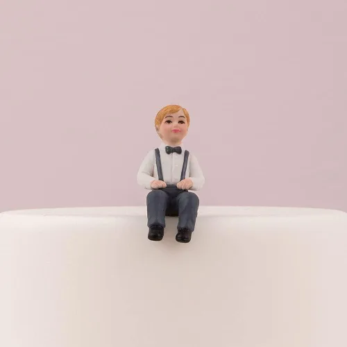 Vista 2 de Weddingstar Figura de porcelana para pastel de boda para niño pequeño