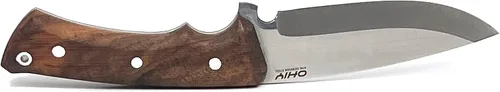 Vista 8 de Cuchillo Bushcraft hecho a mano con hoja de acero alemán 4116 inoxidable de 4-1/2 pulgadas, funda de cuero auténtico, mango de nogal de espiga