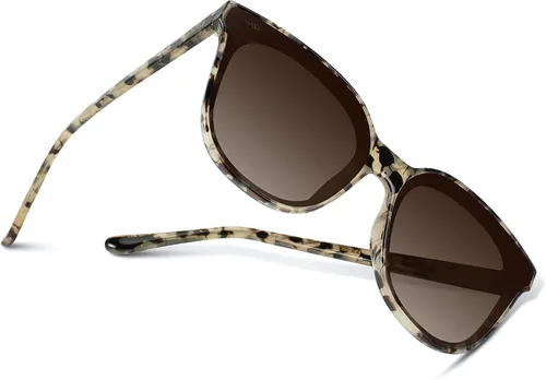 Vista 5 de WearMe Pro - Gafas de sol de gran tamaño con lente espejo completo para mujer