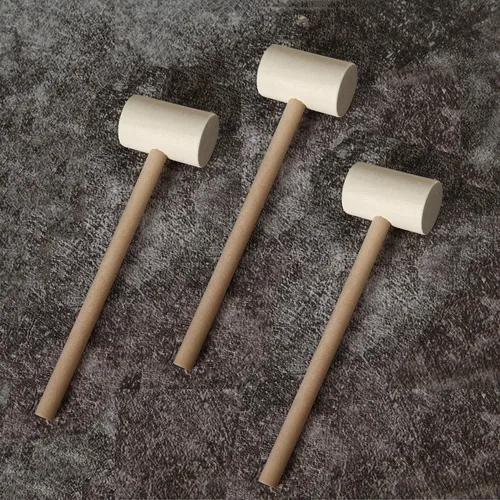 Vista 5 de MIHEY 18 piezas Mini martillo de madera creativo golpeando mazo educativo