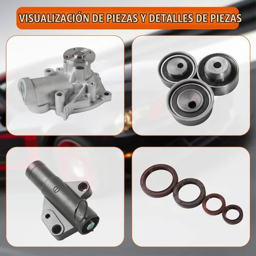 Vista 5 de Kit de correa de distribución con bomba de agua para Mitsubishi-Galant Lancer 2.4L L4 2004-2006, para 2006-2007 Eclipse 2.4L L4 piezas del mercado