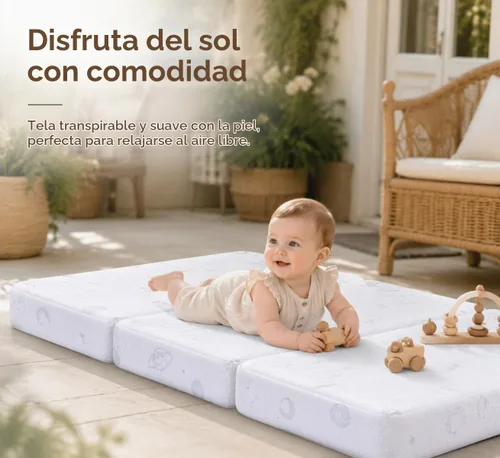 Vista 7 de Colchón Pack and Play, 38 x 26 pulgadas, colchón de espuma viscoelástica de doble cara para bebés y niños pequeños, colchones transpirables que se