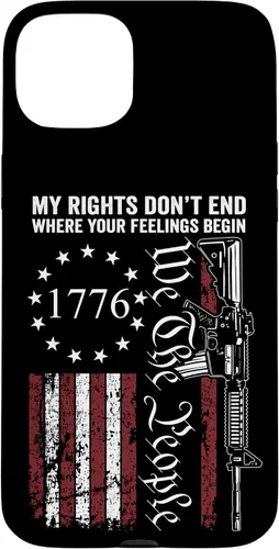 Vista 9 de My Rights Don't End Where Your Feelings Begin USA Gun Flag Case for iPhone 17