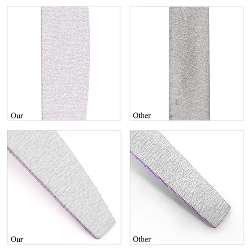Vista 5 de 25 limas de uñas de grano 100/150 de doble cara, lavables, tablero de esmeril para uñas acrílicas, gel, uñas naturales