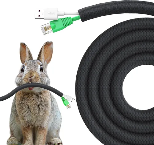 Vista 12 de UOMTFAI Protector de Cable para Perros y Gatos 3.05m - 1/2 pulgada, Funda Flexible para Cables para una Fácil Gestión de Cables, Protege los Cables
