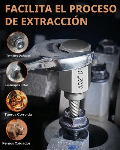 Vista 3 de Juego de 24 brocas para mano izquierda y extractor de tornillos fácil de sacar