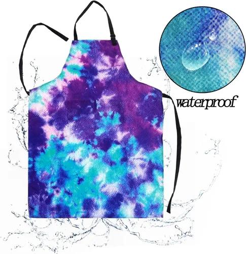 Vista 5 de Delantal Babero Ajustable Impermeable con 2 Bolsillos Delantales de Cocina para Mujeres Hombres Chef
