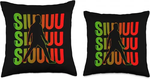 Vista 3 de Siuuuu Funny Soccer Present for Soccer Lovers Fan Kid's Boys Throw Pillow