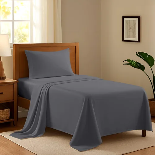Vista 23 de Juego de sábanas 100% algodón egipcio para cama individual, sábanas de lujo de la serie 600 refinadas para cama de tamaño individual