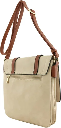Vista 4 de ALYSSA Bolsa cruzada con doble compartimento y solapa grande