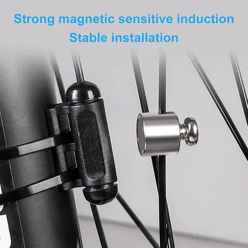 Vista 3 de Imán universal de metal para bicicleta, resistente al desgaste, ligero, potente absorción, odómetro, imán, sensor magnético para bicicleta
