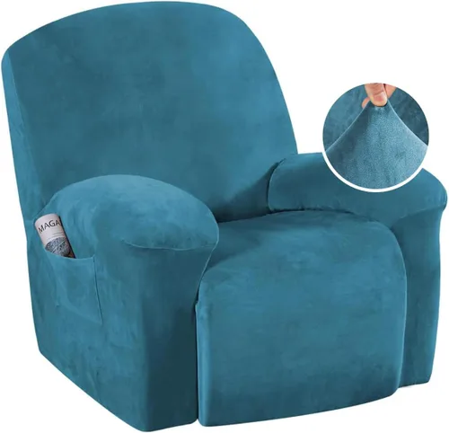 Vista 22 de H.VERSAILTEX Fundas elásticas para sillón reclinable, Funda para silla reclinable, Funda para sofá, 1 pieza, moderna, de terciopelo, elegante