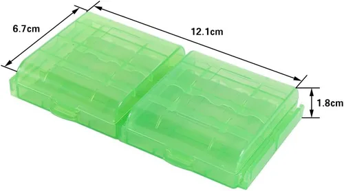Vista 7 de Caja de almacenamiento de batería de plástico duro transparente multifuncional para batería AA/AAA