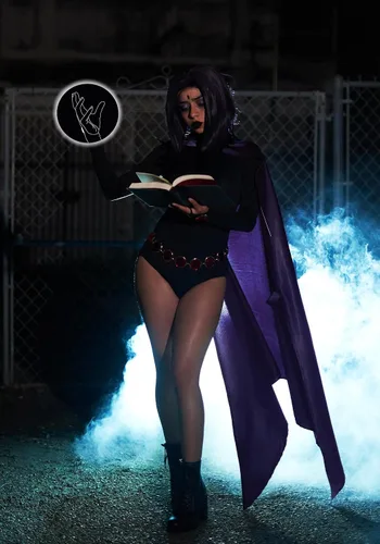 Vista 7 de DAZCOS Disfraz de Rachel para mujer con capa púrpura y cinturones para Halloween