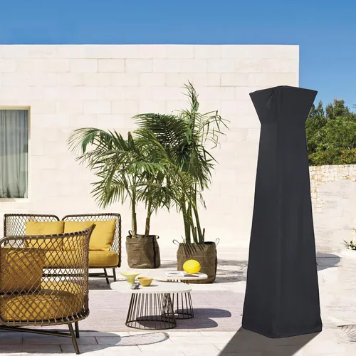 Vista 8 de Pyramid Torch - Cubierta cuadrada para calentador de patio, resistente al agua, 420D Oxford, para calentador de propano, con cierre cremallera