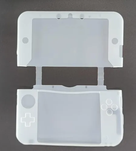 Vista 2 de New Rubber Soft Silicone Cover Case for 3DS XL LL 3DSXL 3DSLL Console Full Body Protective Skin Shell (Clear White)