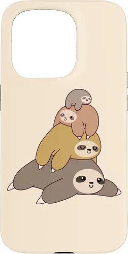Vista 14 de Sloth Stack Cartoon Graphic Design Cute Doodle Phone Case for iPhone 17