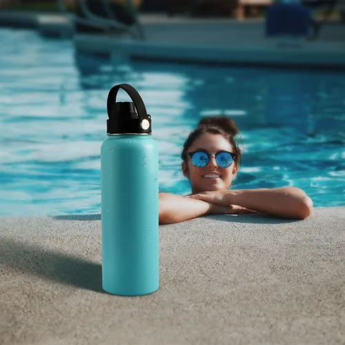 Vista 5 de WishDirect Tapa de boca ancha con mango flexible compatible con Hydro Flask de 12/16/18/20/32/40/64 onzas, se adapta a Simple Modern, Takeya, Iron