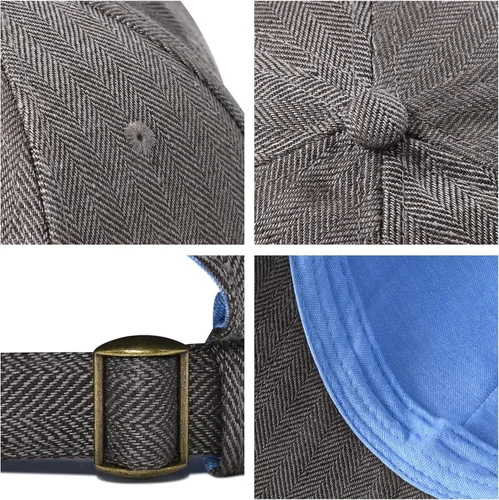 Vista 7 de BOTVELA Gorra de béisbol 100% lino para hombre, transpirable, para verano, para papá, ajustable, estructurada, para deportes al aire libre